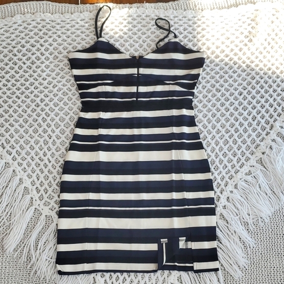 French Connection Striped Sheath Mini Dress NWT - Picture 3 of 17